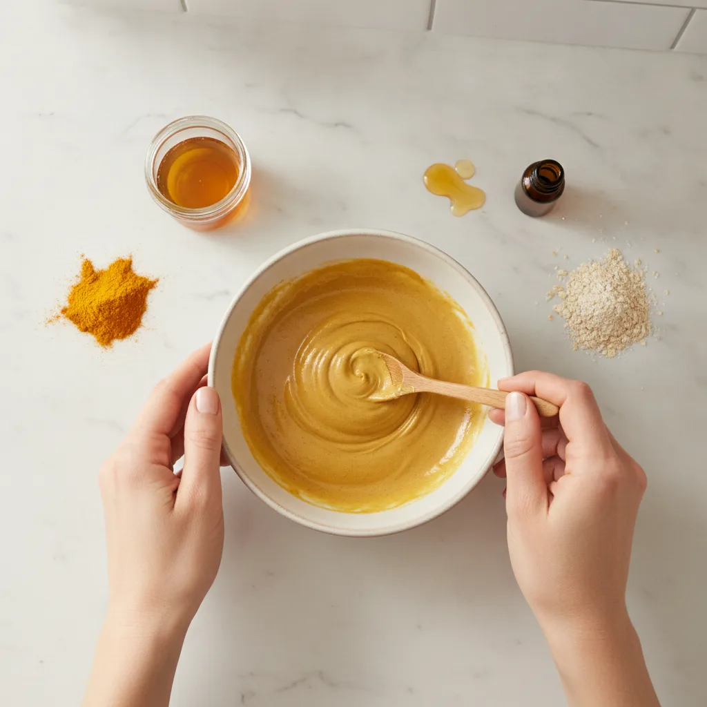 Mixing ingredients in a bowl